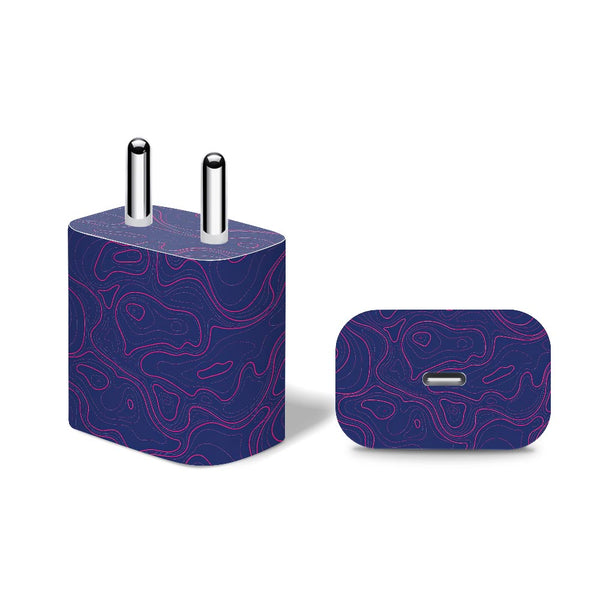 Topographic Blue Marble - Apple 20W Charger Skin