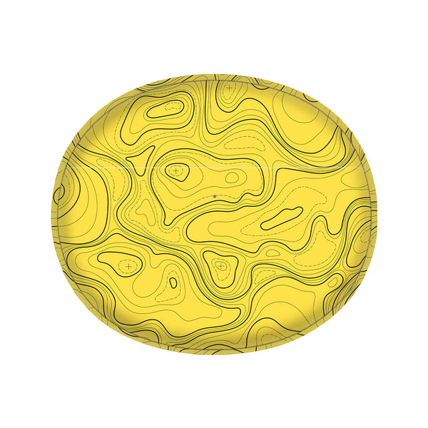 Topographic Yellow Map - Oppo Enco buds2 Skins