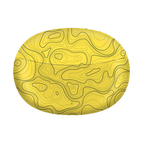 Topographic Yellow Map - Realme Buds Air 3 Neo Skin