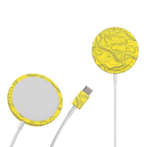 Topographic Yellow Maps - Apple Magsafe Skin