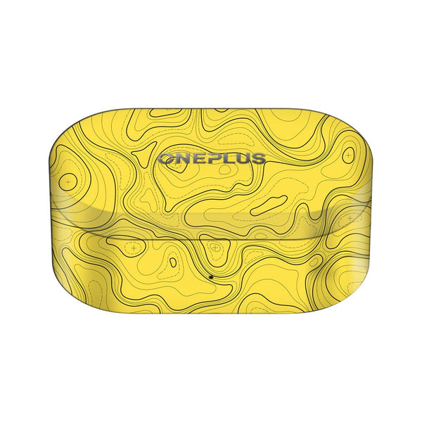 Topographic Yellow Map  - OnePlus Nord Buds Skin