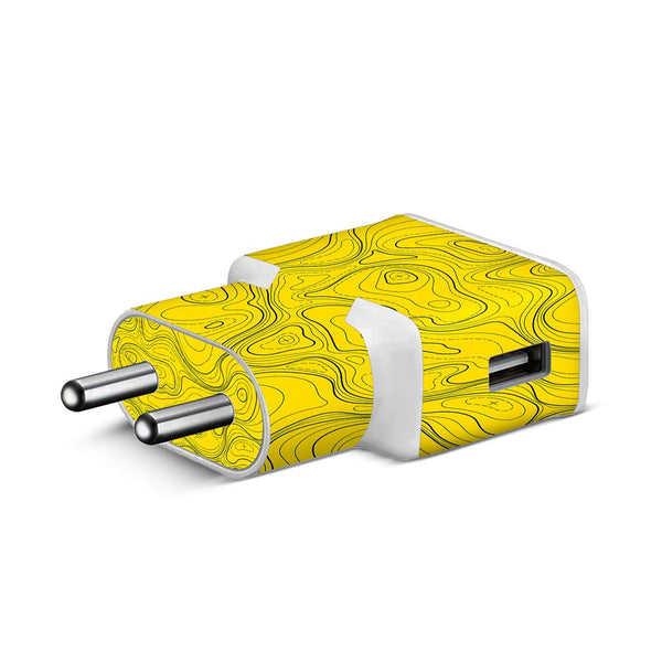 Topographic Yellow Map - Samsung S8 Charger Skin
