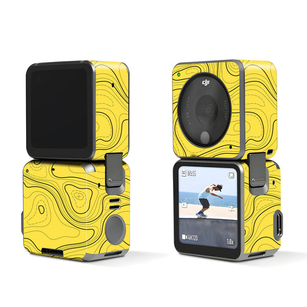 Topographic Yellow Map Dji Action 2 