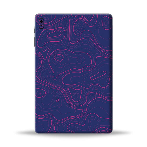 Topographic Blue Map - Tabs Skins