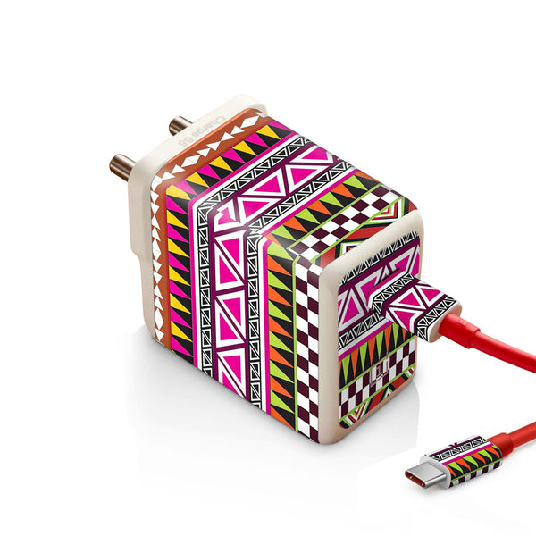 Tribal Pattern - Oneplus Warp 65W Charger skin by Sleeky India