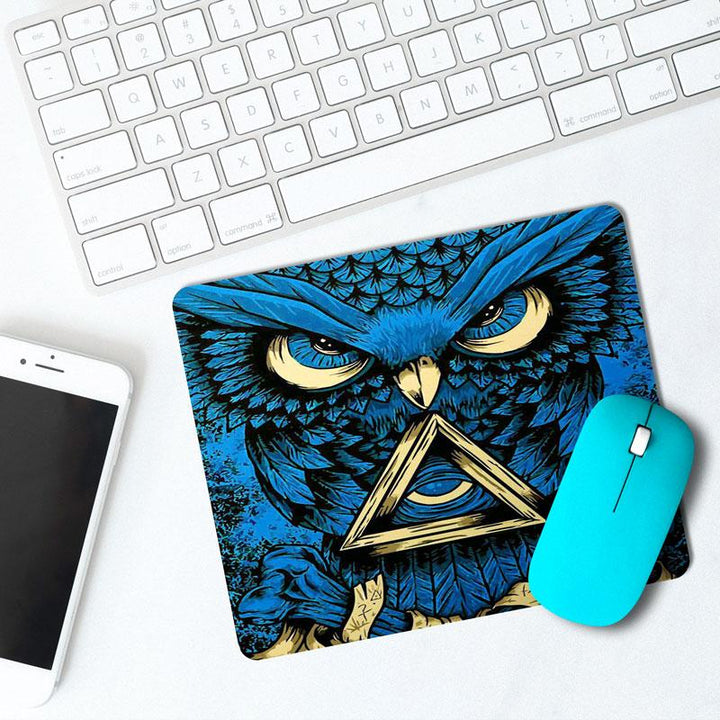 trippy-owl-blue-2 Mousepad