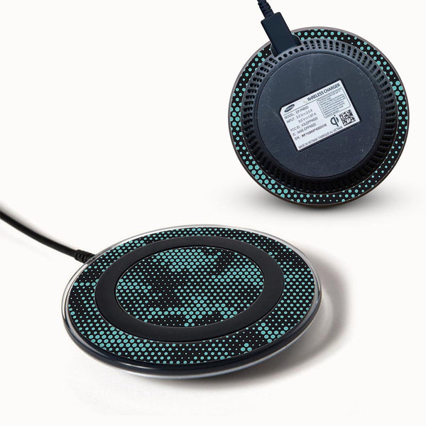 Turquoise Hive Camo - Samsung Wireless Charger 2015 Skins
