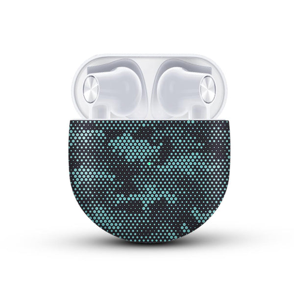 Turquoise Hive Camo - Oneplus Buds Skin