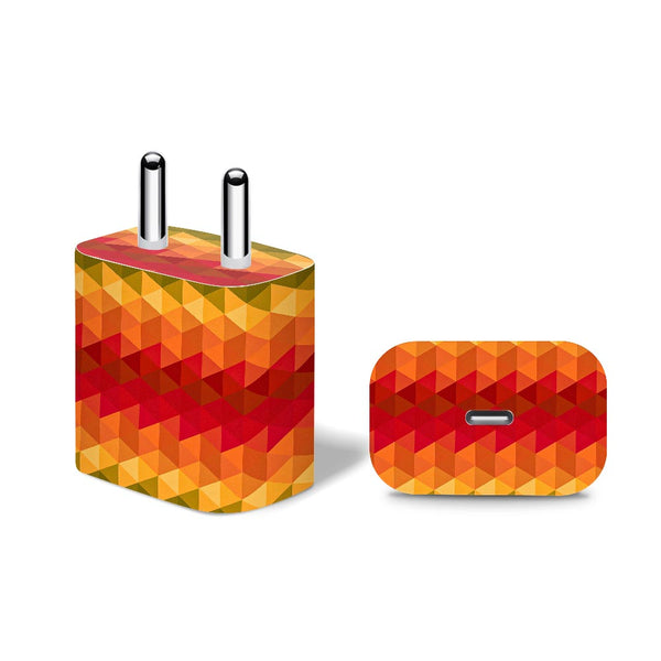 Orange Noisy Mosaic - Apple 20W Charger Skin