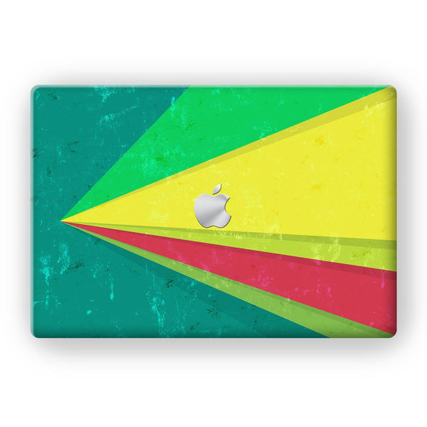Vintage Green Rays - MacBook Skins