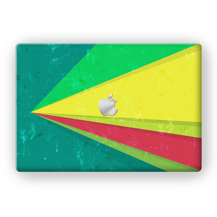 Vintage Green Rays - MacBook Skins