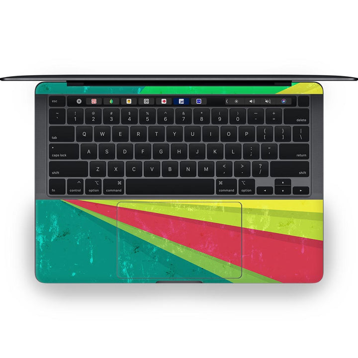 Vintage Green Rays - MacBook Skins
