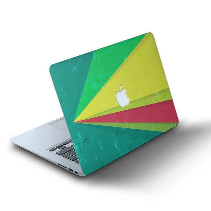 Vintage Green Rays - MacBook Skins