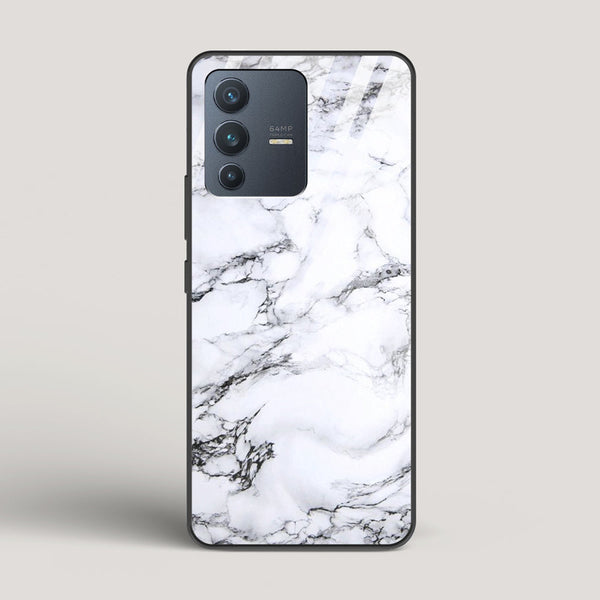 Marble White Luna - vivo V23 5G Glass Case