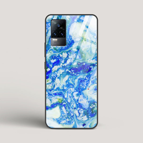 Blue Acid Marble - vivo Y73 Glass Case