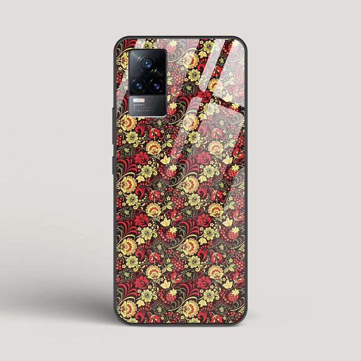 Russian Floral Pattern - vivo Y73 Glass Case