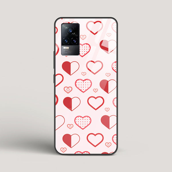 Abstract Heart Pattern - Vivo Y73 Glass Gripper Case