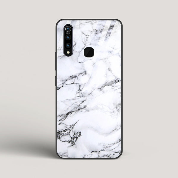 Marble White Luna - vivo Z1Pro Glass Case