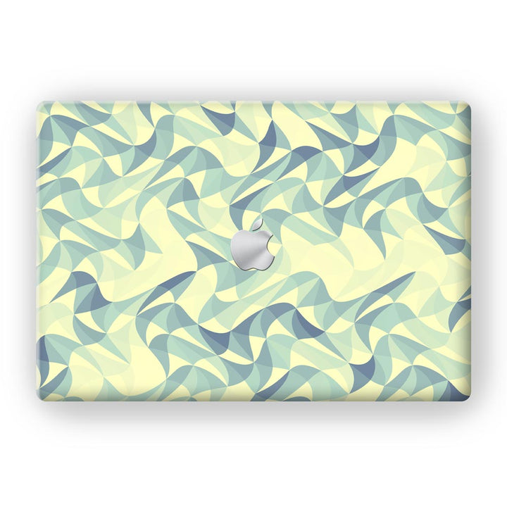 Wave Mosaic Blue - MacBook Skins