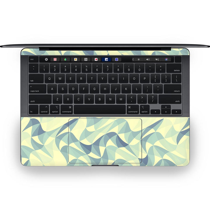 Wave Mosaic Blue - MacBook Skins