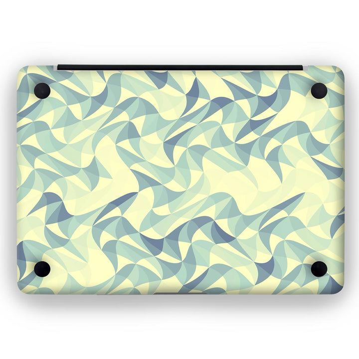 Wave Mosaic Blue - MacBook Skins