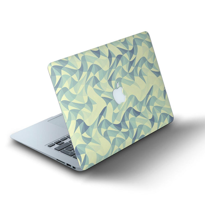 Wave Mosaic Blue - MacBook Skins