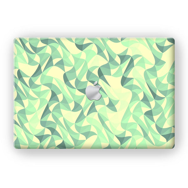 Wave Mosaic Green - MacBook Skins