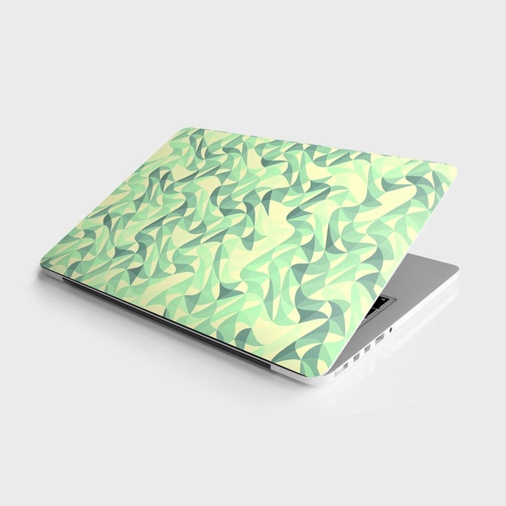 Wave Mosaic Green - Laptop Skins