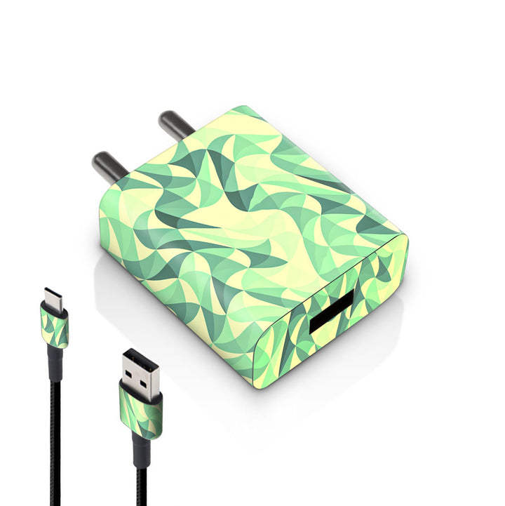 Wave Mosaic Green - MI 10W & 18W Charger Skin