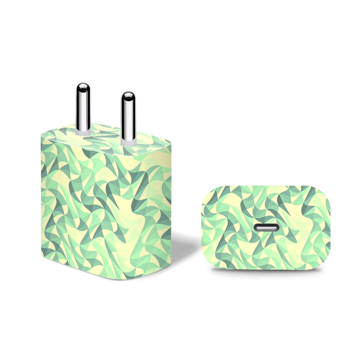 Wave Mosaic Green - Apple 20W Charger Skin