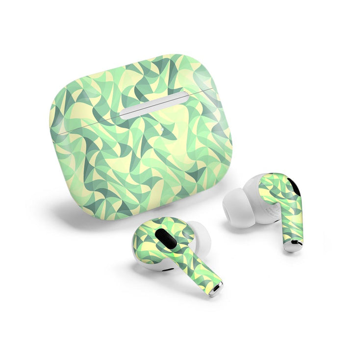 Wave Mosaic Green - Airpods Pro Skin