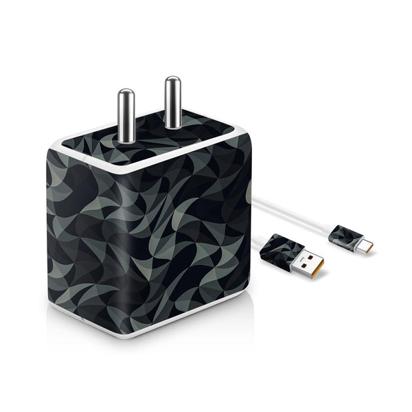 Wave Mosaic Grey Black - VOOC Charger Skin