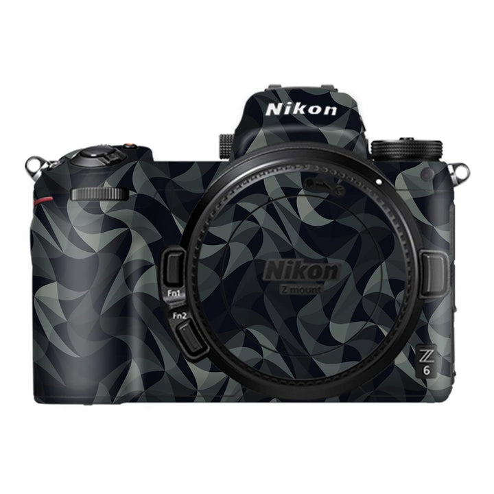 Wave Mosaic Grey Black - Nikon Camera Skins