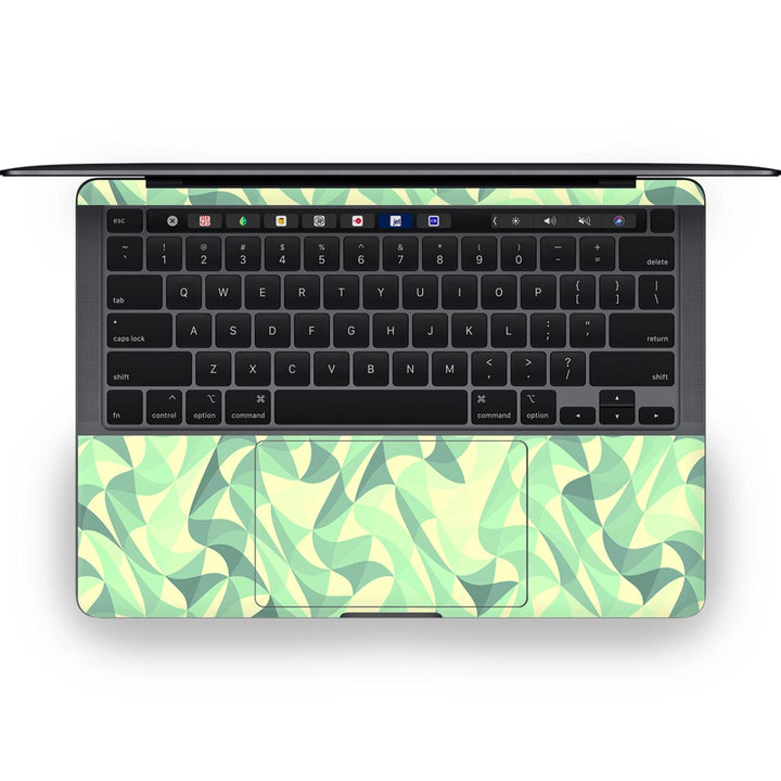 Wave Mosaic Green - MacBook Skins