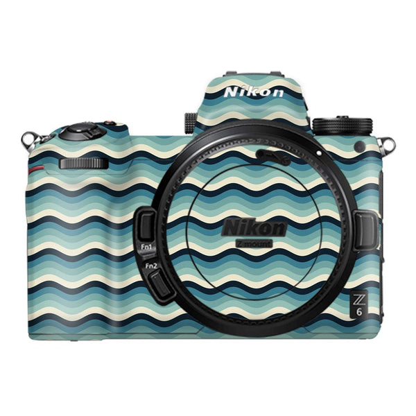 White Blue Waves - Nikon Camera Skins