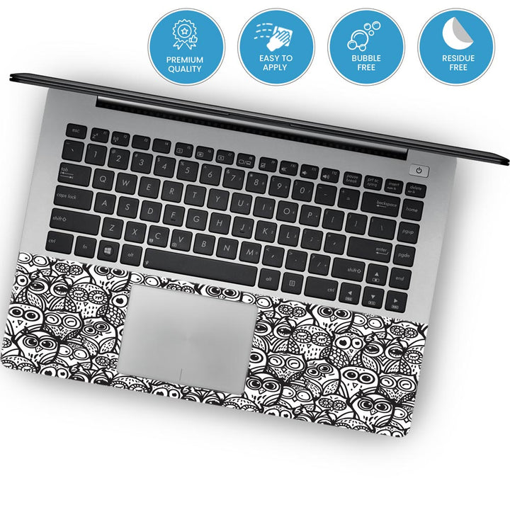 White And Black Owl - Laptop Skins