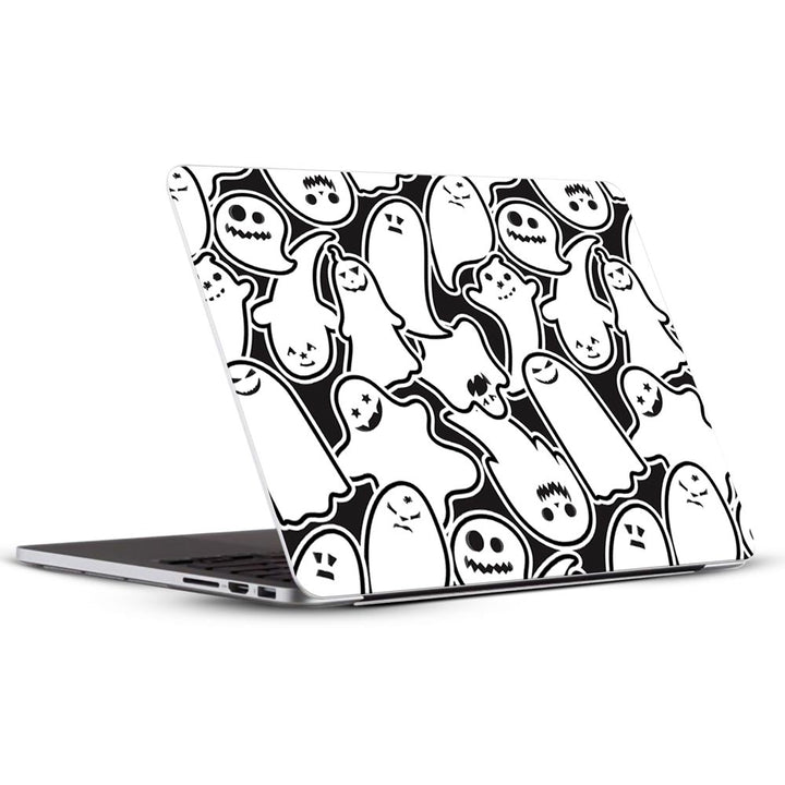 White Halloween Pattern - Laptop Skins