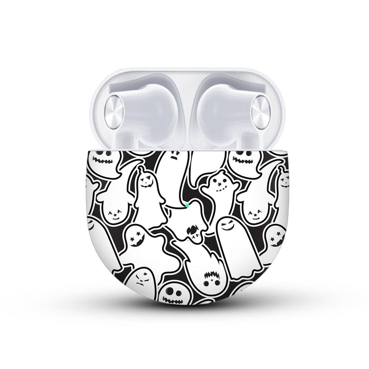 White Halloween Pattern - Oneplus Buds Skin