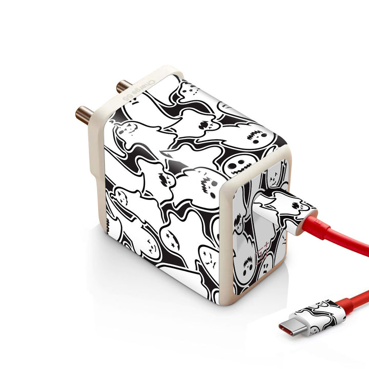 White Halloween Pattern - Oneplus Warp 65W Charger skin