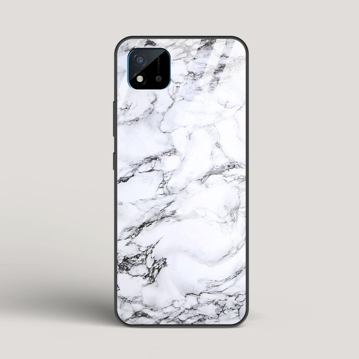 Marble White Luna - Realme C20 Glass Case