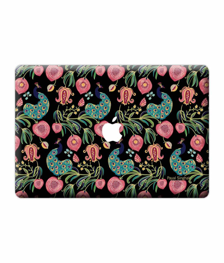 Payal Singhal Anaar and Mor Black - Skins for Macbook Pro Retina 13"By Sleeky India, Laptop skins, laptop wraps, Macbook Skins