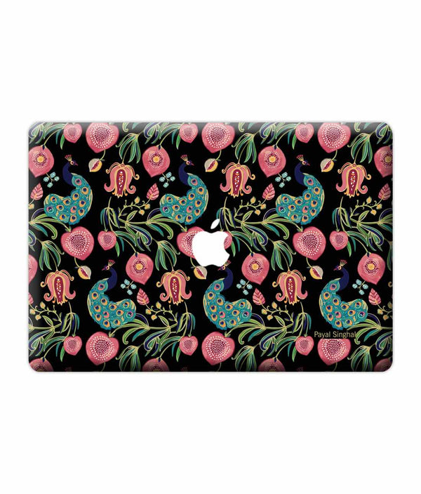 Payal Singhal Anaar and Mor Black - Skins for Macbook Pro Retina 15"By Sleeky India, Laptop skins, laptop wraps, Macbook Skins