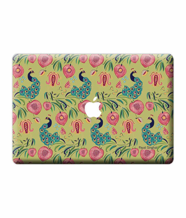 Payal Singhal Anaar and Mor Olive - Skins for Macbook Air 13" (2012-2017)By Sleeky India, Laptop skins, laptop wraps, Macbook Skins
