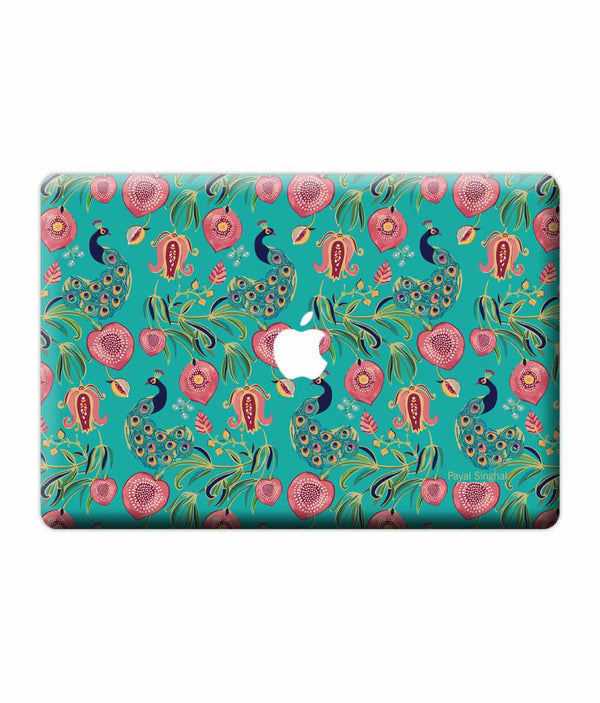 Payal Singhal Anaar and Mor Teal - Skins for Macbook Pro Retina 13"By Sleeky India, Laptop skins, laptop wraps, Macbook Skins