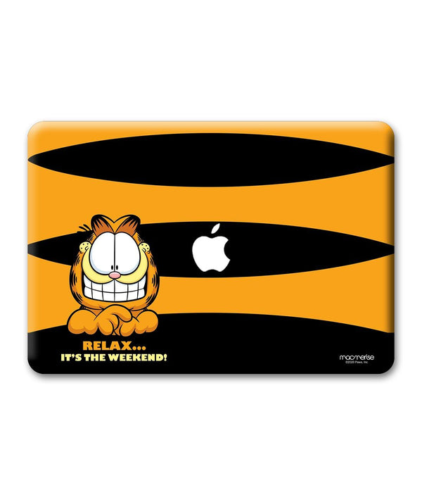 Weekend Garfield - Skins for Macbook Air 13" (2012-2017)By Sleeky India, Laptop skins, laptop wraps, Macbook Skins