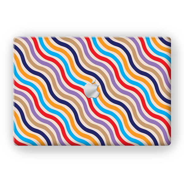 Wavy Striped Lines - MacBook Skins
