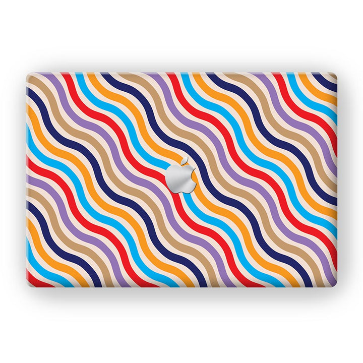 Wavy Striped Lines - MacBook Skins