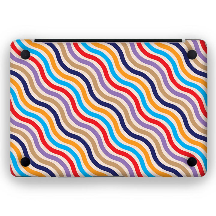 Wavy Striped Lines - MacBook Skins