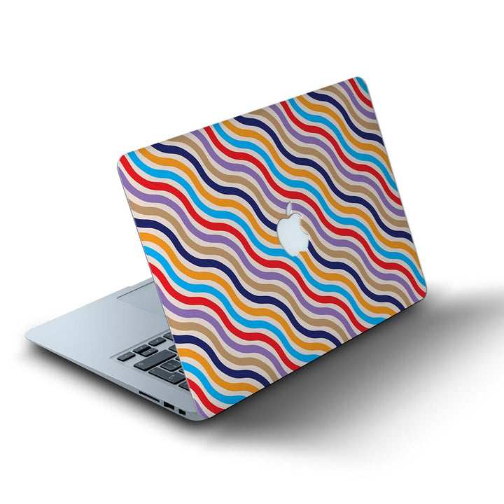 Wavy Striped Lines - MacBook Skins