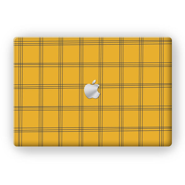 Yellow Checks Pattern - MacBook Skins